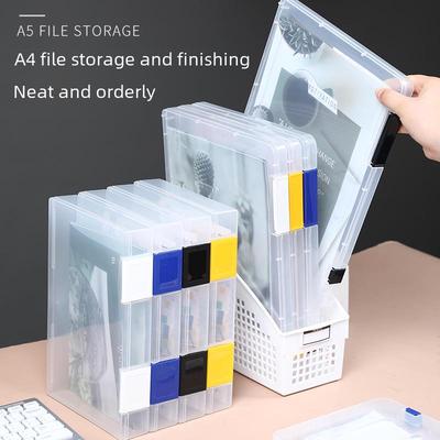 A4 Transparent Plastic Document Storage Box - Dustproof File Organizer