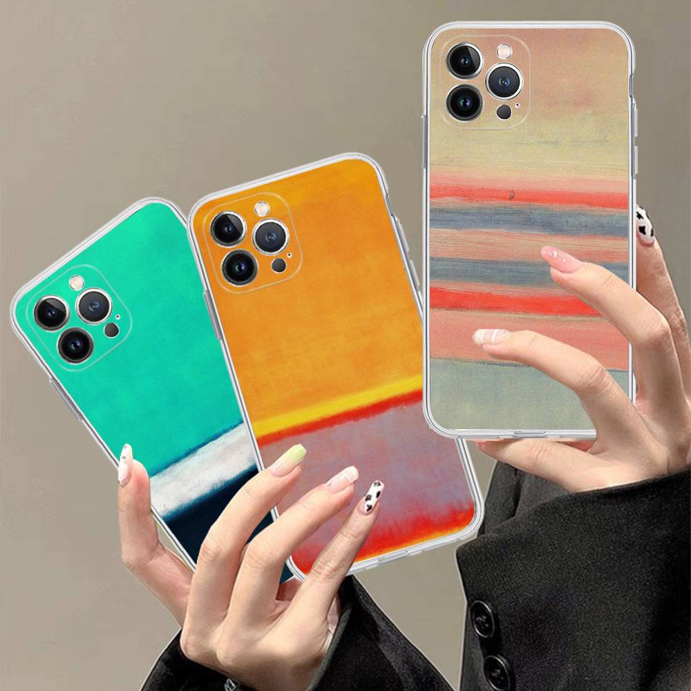 Abstract Art M-Mark R-Rothko Phone Case For IPhone 11 13 16 12 17 14 15 Pro Max Plus Soft Clear Back Cover Coque