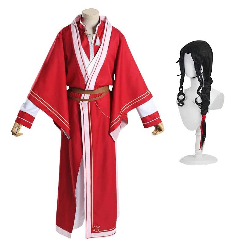 

Хуа Чэн Косплей Тянь Гуань Ци Фу Косплей Костюм Парик Сан Лан Одежда для взрослых и подростков Карнавальный костюм на Хэллоуин XXL