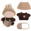 Cute 17cm doll clothes, plush toy outfit, doll clothes, adorable, compatible with Labubu dolls, costume.