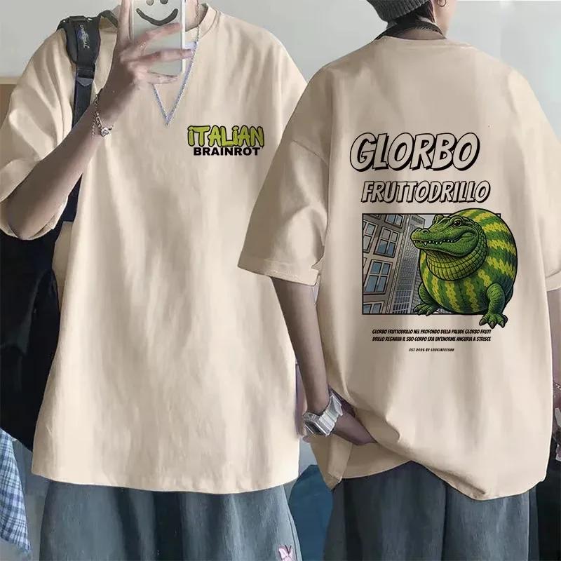 Tralalero Tralala Funny Italian Brainrot Meme Print Cotton Tshirt Summer Men Women Short Sleeve Tees Casual Sports Oversized Top