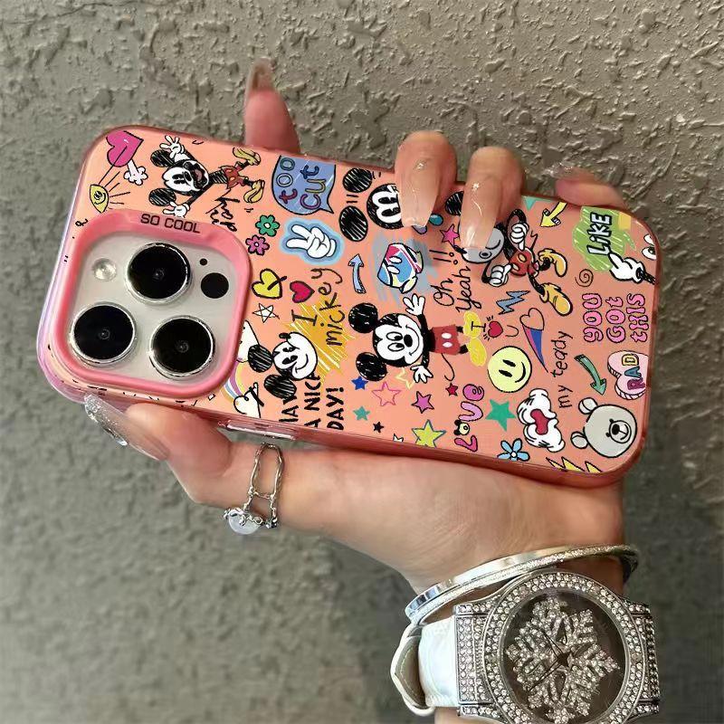 Full-screen Mickey Mouse Trendy Cartoon Phone Case for iPhone 18 Pro Max, iPhone 16/15/14, All-inclusive 13
