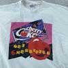 Vtg Coca-Cola Cherry Coke 2-Sided Schlaf-T-Shirt XL Weiß Hergestellt USA Limonade 90er Jahre