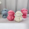 3D Bearded Santa Claus Candle Mold Snowman DIY Scented Candle Plaster Resin Mould Silicone Cake Making Tool Christmas Decor Gift