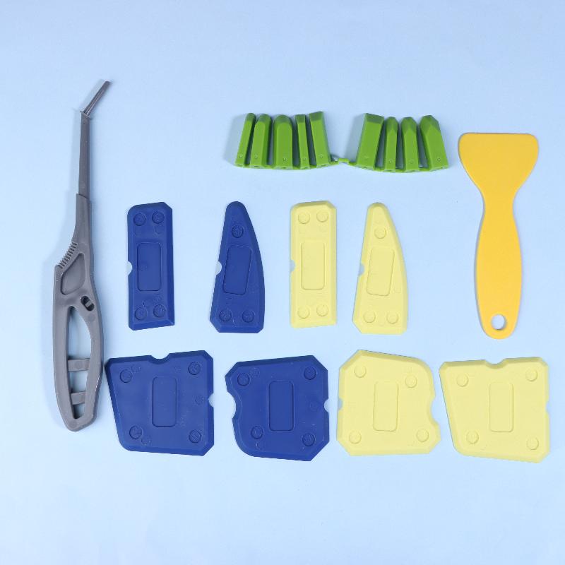 1Set Silicone Caulking Tool Kit Joint Sealant Spreader Spatula Scraper For Tile Window Grout Edge Removal Construction Tools