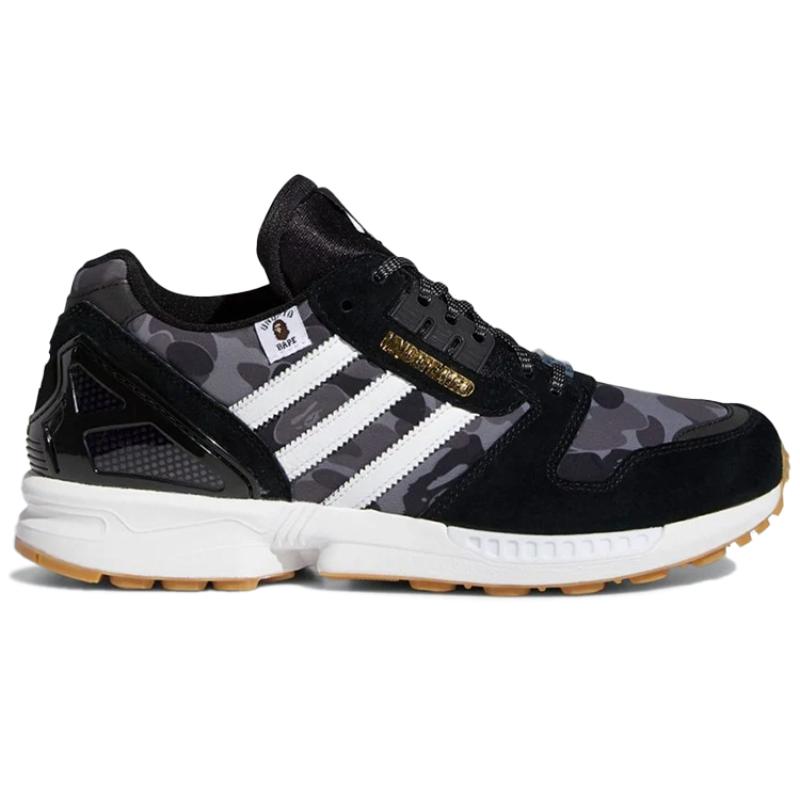 Adidas Bape X Undefeated X Adidas Zx 8000 'A ZX Series Black Camo' Sneakers FY8852
