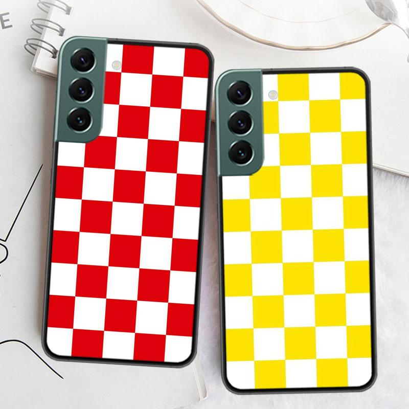 Retro Classic Chess Board Grid Phone Case For Samsung Galaxy S22 S25 Ultra S21 S10 Plus S26 Edge S20 S23 S24 FE Cover Silico
