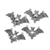 Gotischer Vampir Fledermaus Anhänger - Silbernes Halloween Schmuck Accessoire