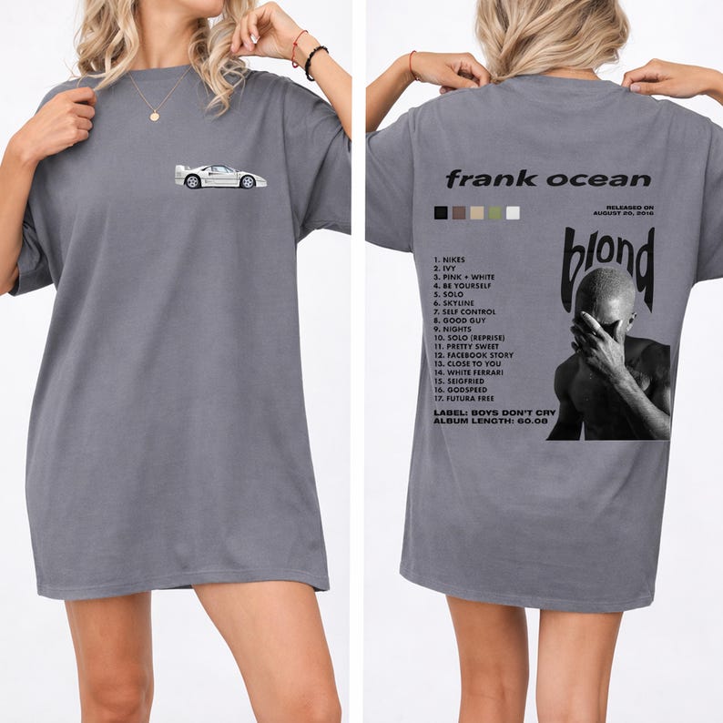 2026 Summer Fashion Trendy Frank Ocean Blond Ferrari T-shirt, Retro Graphic Tee, Relaxed Shirt, Album Cover Inspired Merch, R&B Lover Gift