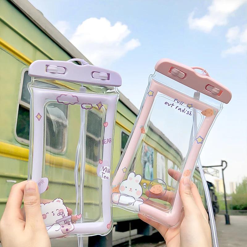 Large Capacity Swimming Bag Transparent Visible Handheld Storage Bag Thickened PVC Waterproof Wash Bag Portable Beach Bag