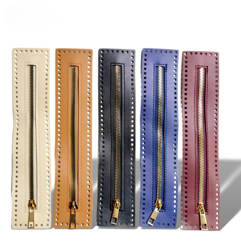 Bandă PU 27cm Fermoar Metal Culoare Aurie DIY Accesorii Genți Croșetate pentru Genți Handmade