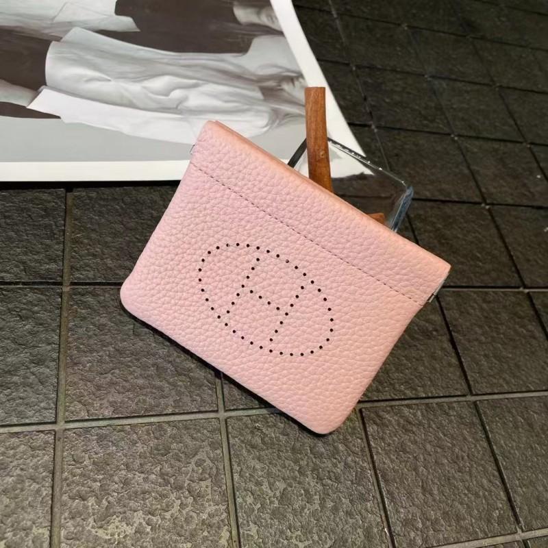 TC Cowhide Hollow Card Bag Mini Lipstick Car Key Earphone Piece Exquisite Storage ID