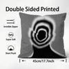 1PC Black White Art Design Cushion Cover Plush Fabric Soft DoubleSided Printed Sofa Warm Winter Home Child Gift Pillow Case