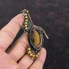 Tigerauge Anhänger Kupferdraht gewickelt Anhänger Vogel Anhänger Unikat Kupfer Design Schmuck Handarbeit stylischer Anhänger Edelstein Schmuck als Geschenk
