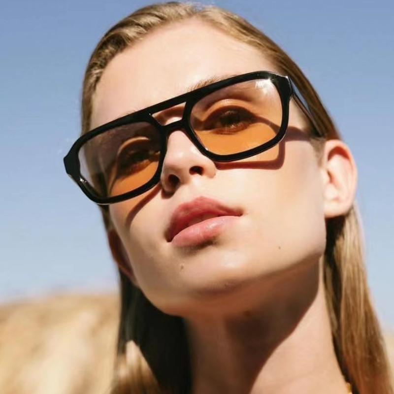 Fashion Retro Sun Glasses Woman Vintage Square Sunglasses Female Candy Colors Mirror Eyewear Brand Designer