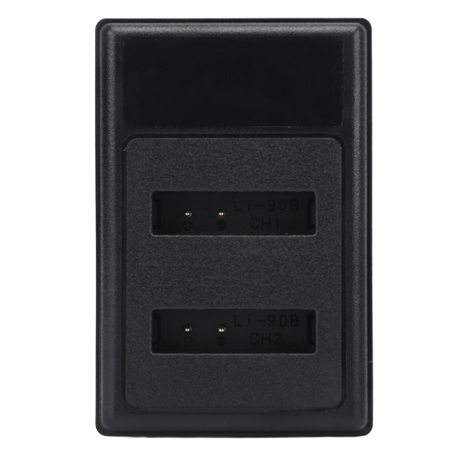 

Зарядное устройство для аккумулятора камеры LI 90B LCD 5 В 2 А Двойное USB Зарядное устройство для аккумулятора Поддержка отображения уровня заряда аккумулятора