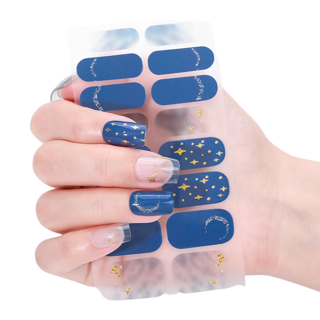 Trendy Nails Polish Wraps Gels Nail Strips French Tip Gels Nail Sticker Gradient Gels Nail Wraps Nail Art Decoration