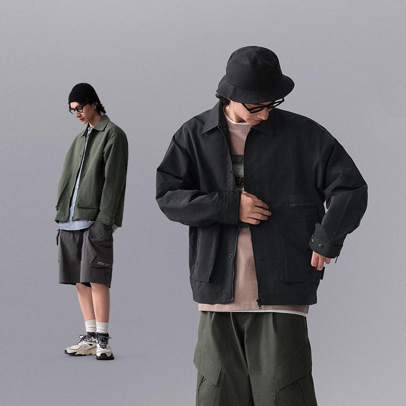 Li Ning CF Outdoor Water-Resistant Solid Color Casual Sports Zip-Up Long Sleeve Jacket Men Jackets Black AJDU247-3