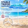 Adult Beach Umbrella with PA++++ Sun Protection, Windproof and Rainproof