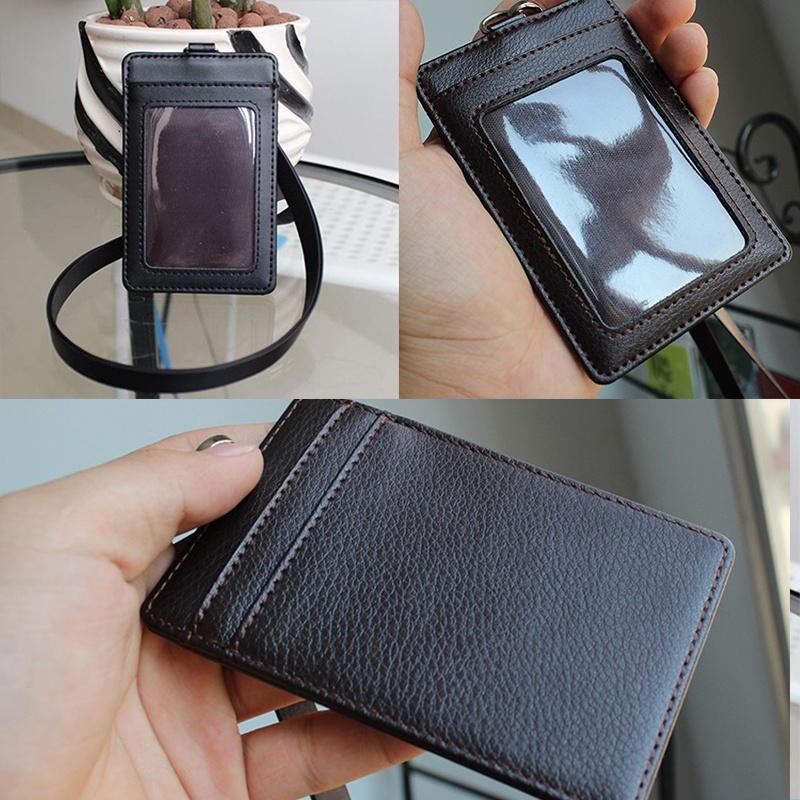 Lanyard Women Card Case Holder Portable String Fashion ID Bus Identity Badge with Lanyard Porte Carte Credit Zip Lock Bags