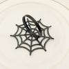 LEDMOMO 6-Piece Spider Web Napkin Rings, Halloween Napkin Rings, Alloy Spider Net Napkin Holders, Halloween Table Decor ()