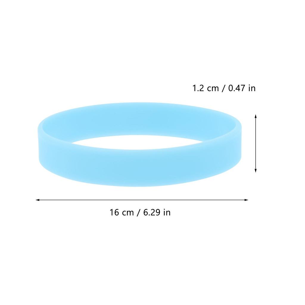 100 Silikon Handgelenk Identifikation Leuchtendes Silikon Farbiges Silikonkautschuk Leuchtendes Silikon Leuchtende Armbänder [STOBOK] Im Dunkeln leuchtende Armbänder,