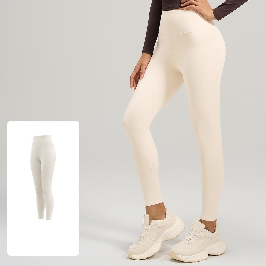 Leggings femininas de cintura baixa e ajuste fino de nove pontos, calças casuais de ioga com elevação do quadril