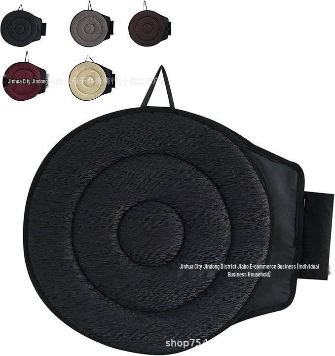 Rhombus Rotating Car Seat Cushion for Elderly and Pregnant Women - Universal Double Ring Design for All Seasons