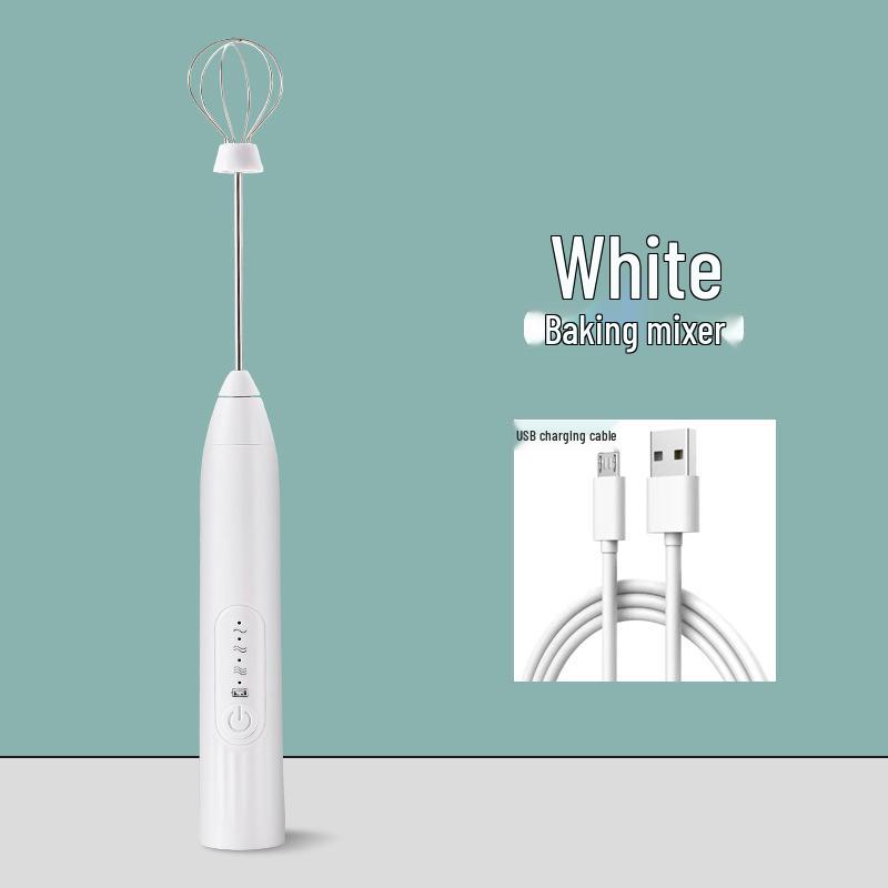 Wiederaufladbarer Elektrischer Milchaufschäumer & Eierrührer - Kabelloser Mixer für Kaffee & Proteinshakes