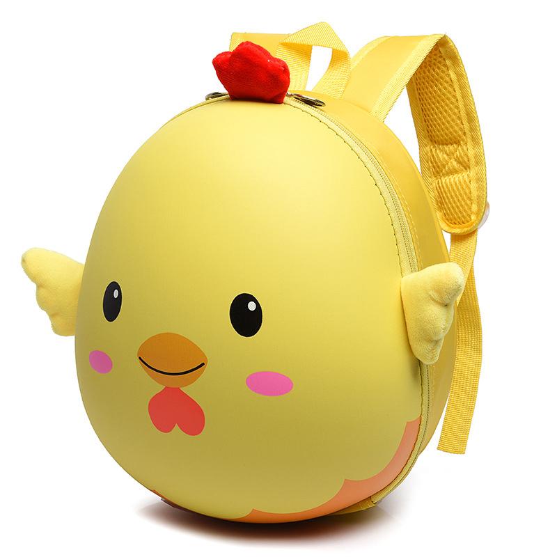 Cartoon Chicken Kids Rucksack Waterproof Adjustable Shoulder Backpack Wear Resistant for Primary School Students Daily Use