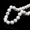 Natural Stone White Turquoise Beads Round Loose Spacer Howlite For Jewelry Making Handmade Bracelet Diy Necklace Accessory 15"