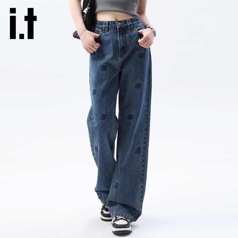 

Izzue IT Женские вышитые свободные прямые джинсы M