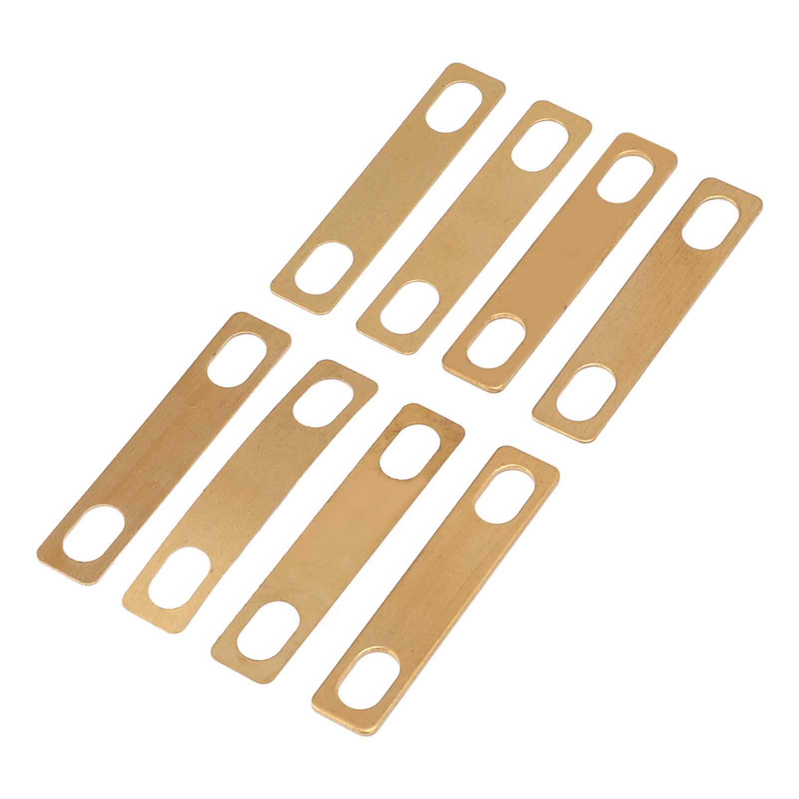 

8 шт. латунных прокладок для грифа гитары 4 шт. 0,2 мм, 2 шт. 0,5 мм, 2 шт. 1 мм толщиной для ремонта гитарных грифов