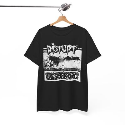 DISRUPT - 'Éliminer le Cancer' - T-shirt - Crust, grind, punk, détruire, code T-shirt Mixte