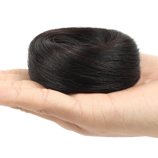 Chignon Hairpiece Elastic Attractive Smooth Bun Ponytail Hair Pieces for Ladies