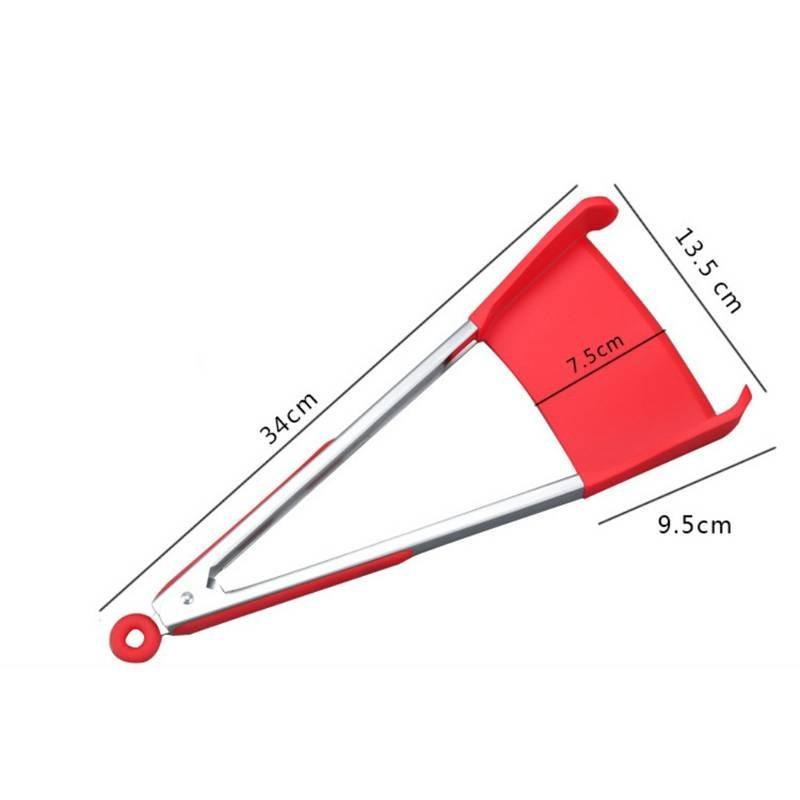 

1 В 2 Неприлипающие Умные Щипцы Жаростойкая Силиконовая Лопатка Кухонный Инструмент Зажим L