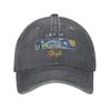 Let It Gogh Funny Vincent Van Gogh Starry Night Unstructured Baseball Cap Painting Distressed Washed Hat Adjustable Headwear