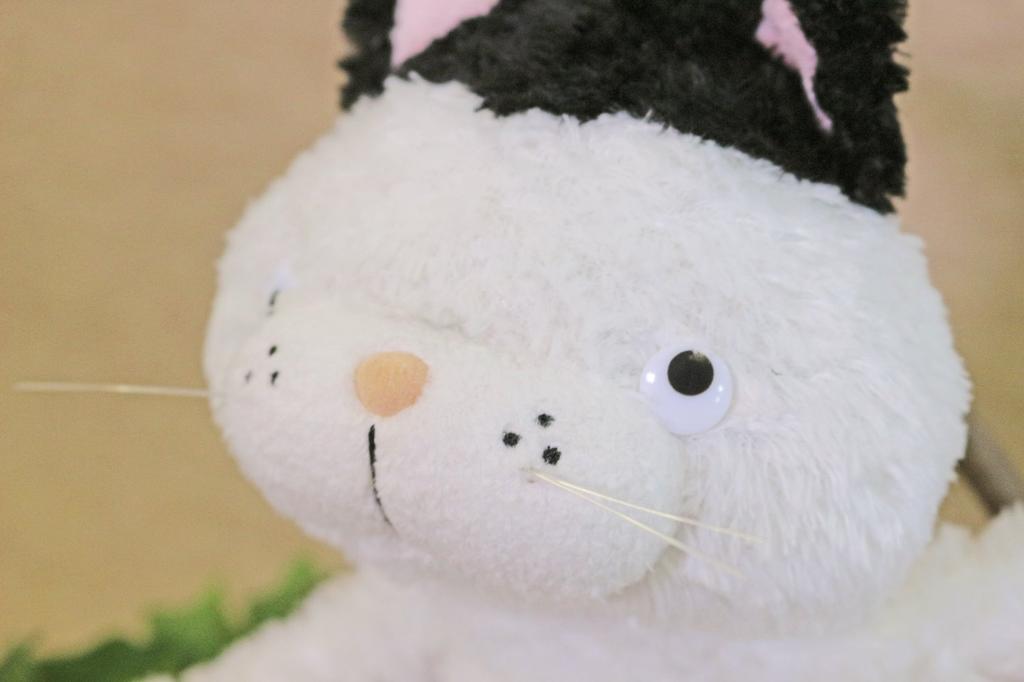 Shinada Plush Toy - Flat Cat with Bangs