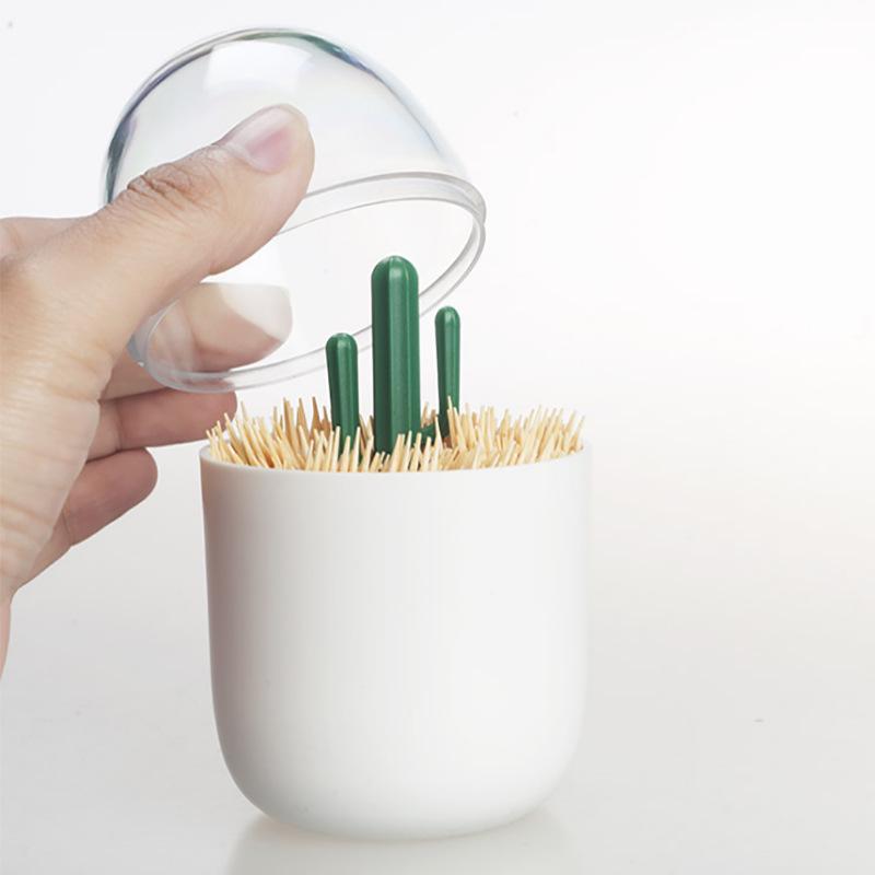 Cute Cartoon Dustproof Plastic Toothpick Holder Table Decoration Cotton Swab Case Toothpick Box Toothpick Dispenser