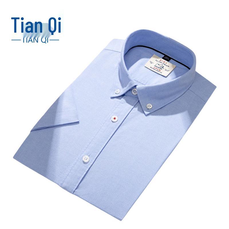 TIANQI Men s Short-Sleeve Oxford Shirt 175/96A