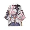 Kimono giapponese Retro Crane Stampa Cappotto sottile Haori Hanfu Suit Mantello Estate da uomo Stile cinese Nuovo vestito di linguetta Abito taoista