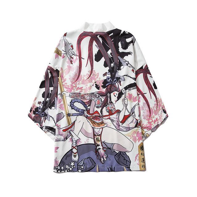 Kimono giapponese Retro Crane Stampa Cappotto sottile Haori Hanfu Suit Mantello Estate da uomo Stile cinese Nuovo vestito di linguetta Abito taoista