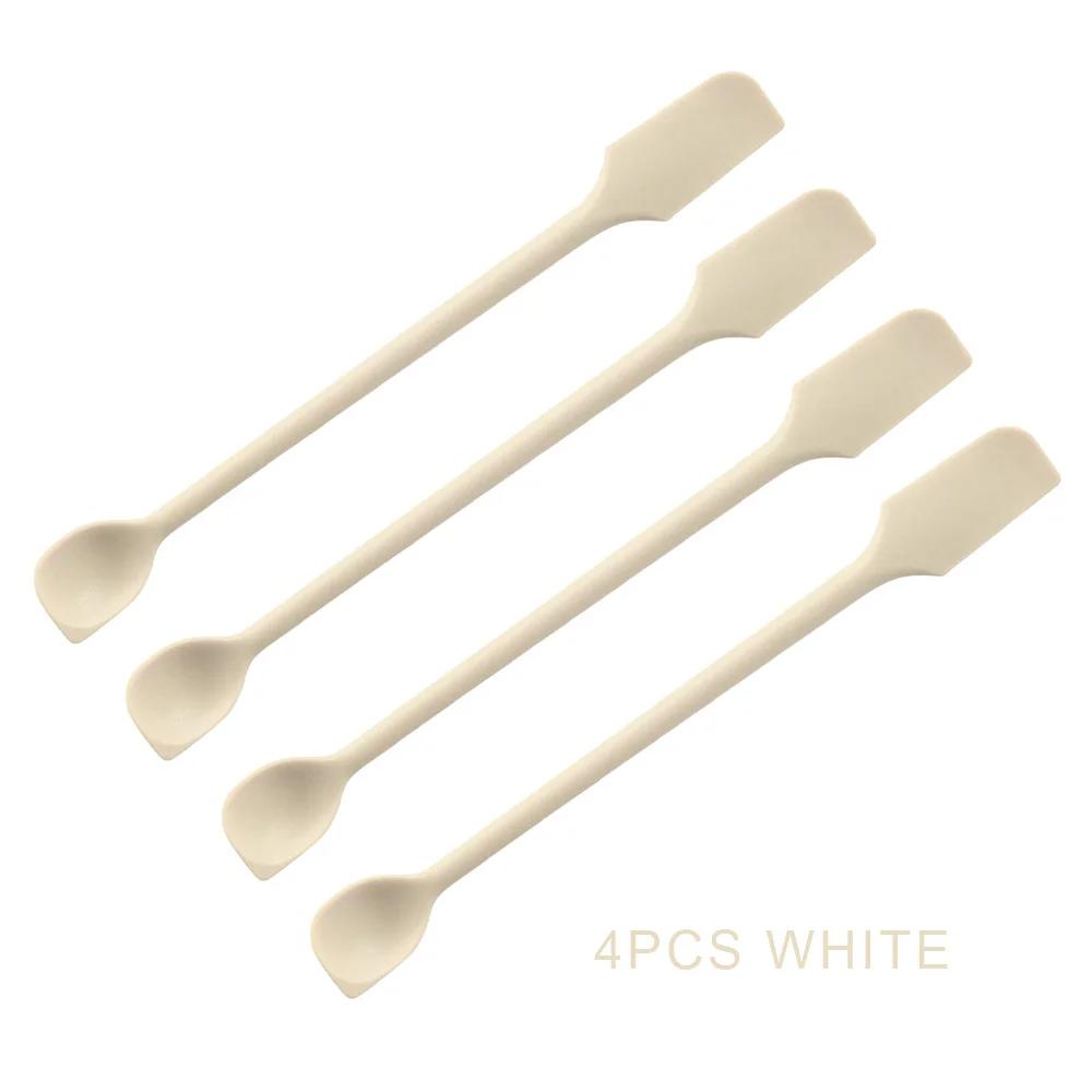 4Pcs Silicone Spatula Heat Resistant Long Handle Dual-Ended Scraper with Spoon Jam Spatulas Kitchen Gadget Kitchen Accessories