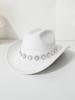 Western cowboy top hat men's and women's casual top hat flower sequined felt hat