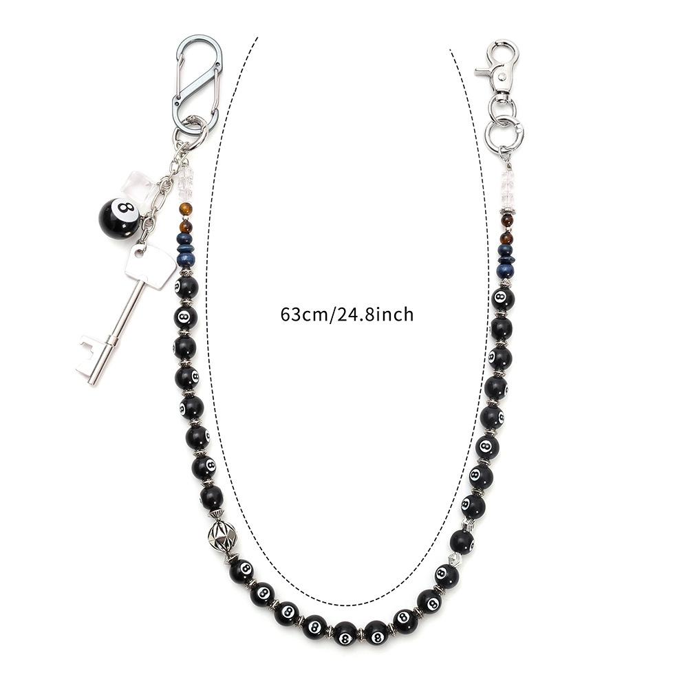 Simple Metal Hip Hop Punk Style No. 8 Ball Waist Chain Fashion Jeans Accessories Personalized Jewelry 63cm Length Unisex