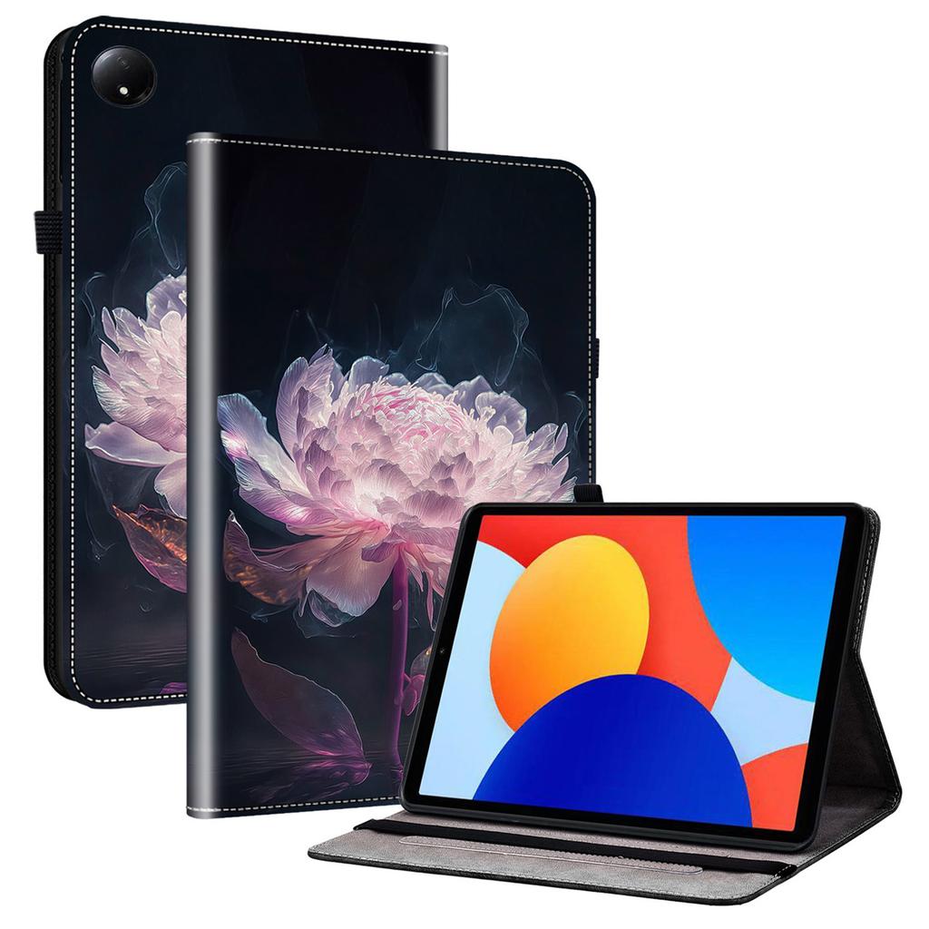 For Xiaomi Redmi Pad SE 4G 8.7 Inch Leather Case Pattern Printed Stand Tablet Cover with Card Slots