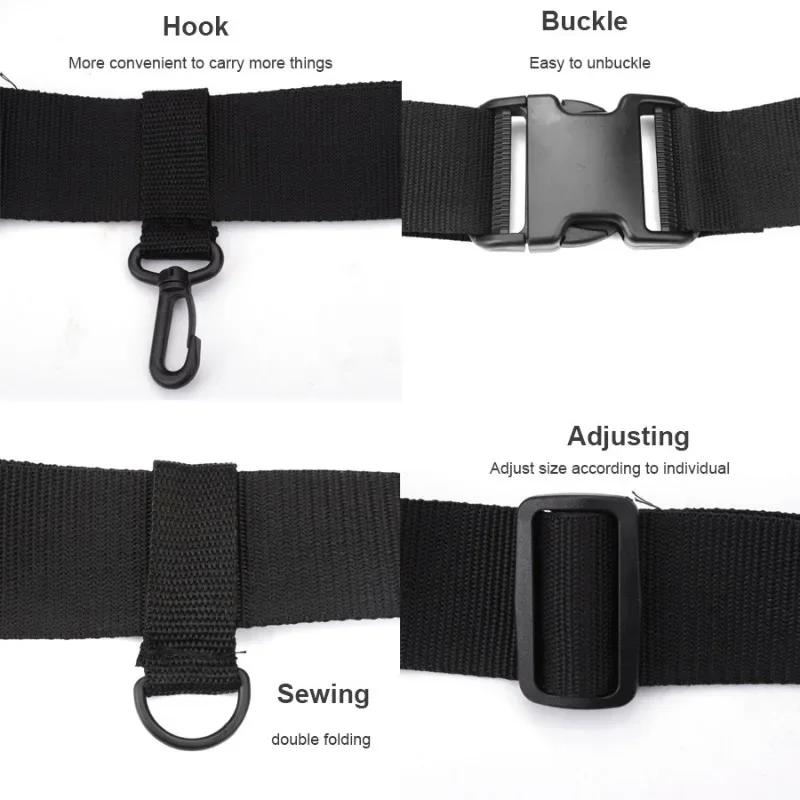 1PC Adjustable Fishing Belt with Fishing Rod Holder - Comfortable and Durable for Hands-free Outdoor Fishing.