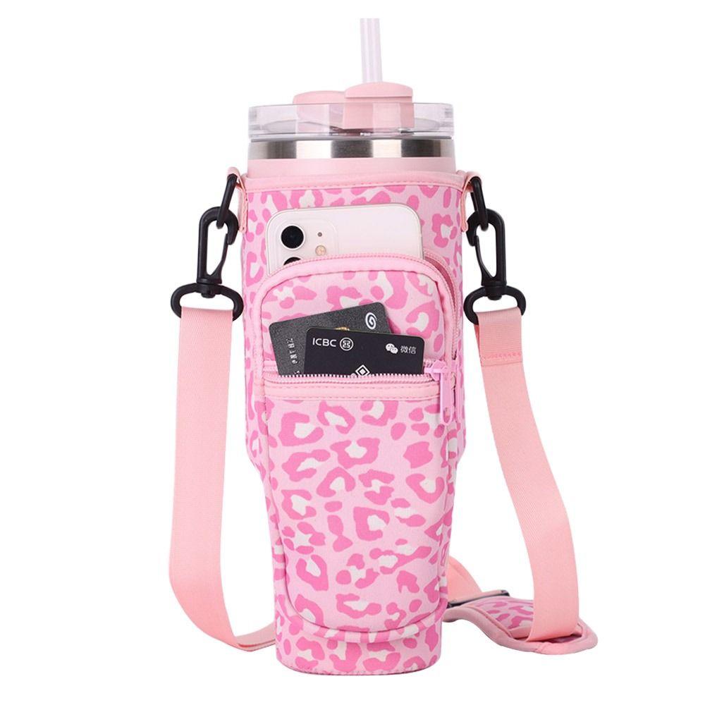 Shoulder Strap Cup Sleeve Adjustable Water Cup Bags Water Bottle Holder Pouch for Stanley 40oz Cup