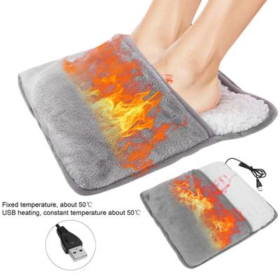 Electric Foot Warmer Fast Heating Extra Large Pad Constant Temperature Auto Shut-Off Detachable Easy To Clean Double-Side Feet Heating Pad
