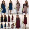 Elegant Women Pure Color Hollow Out Lace Splicing Dress For Stylish Occasions